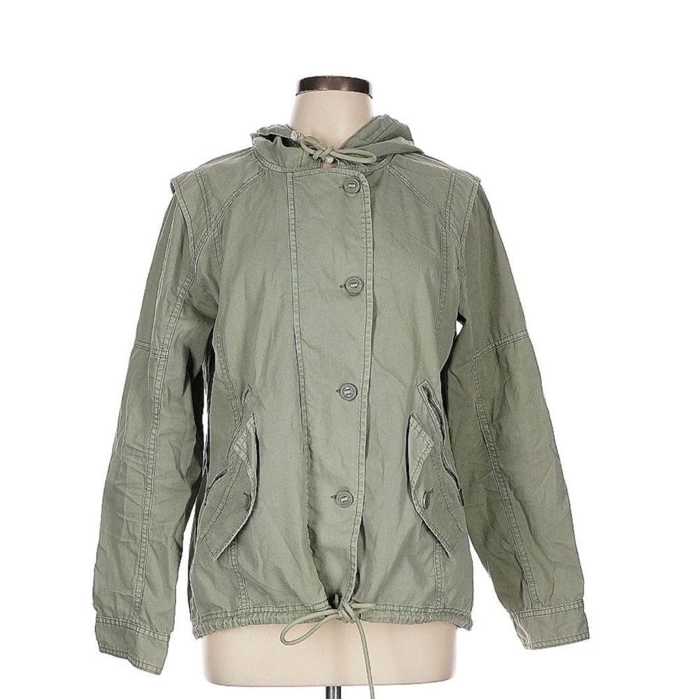 AE Hooded Utility Jacket w/ Removable Quilted Vest – Brushed Sage Green | Size M